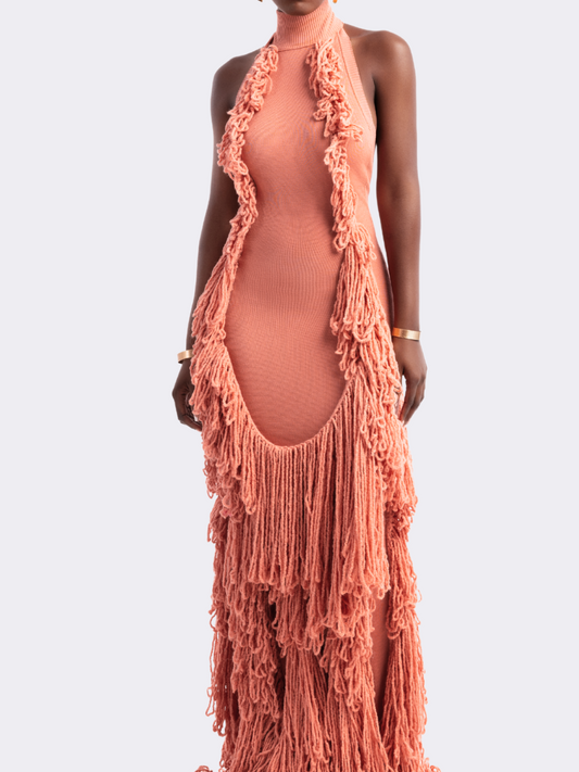 Mina Tassel Knit Gown