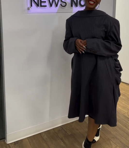 Ruffled Backless Coat