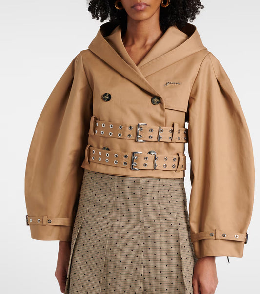 Double-breasted cotton jacket