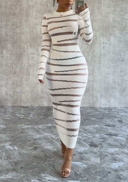 Sexy long hollow hip dress