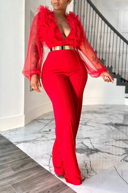 Lace tulle jumpsuit (new)