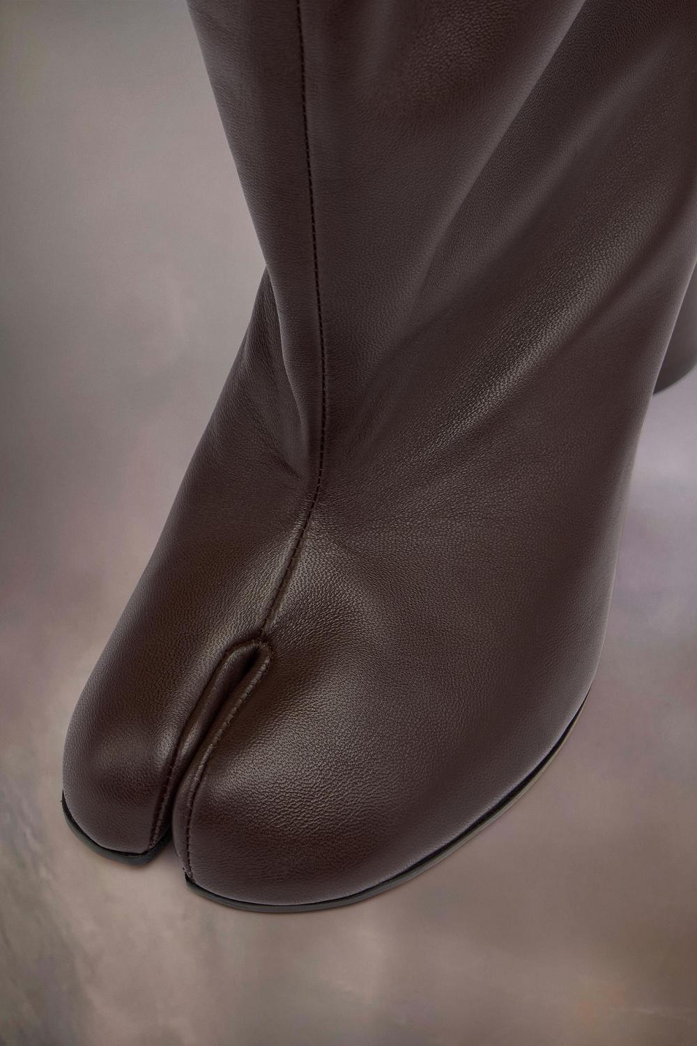 Soft Leather Drawstring Ankle Boots