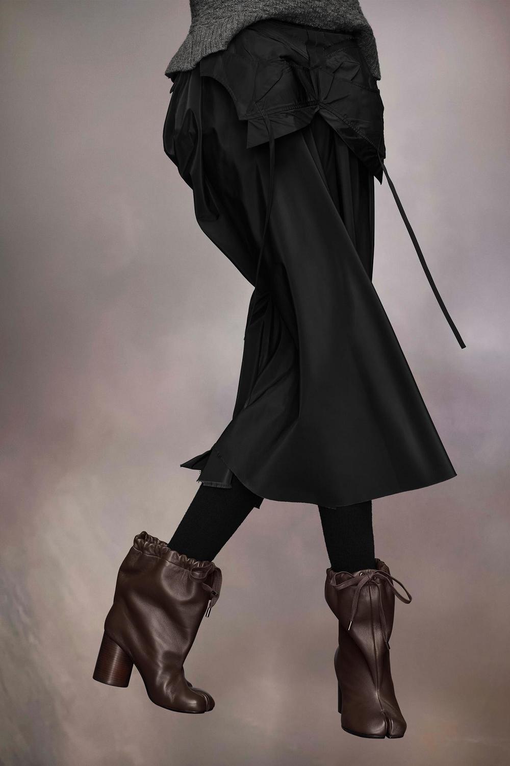Soft Leather Drawstring Ankle Boots
