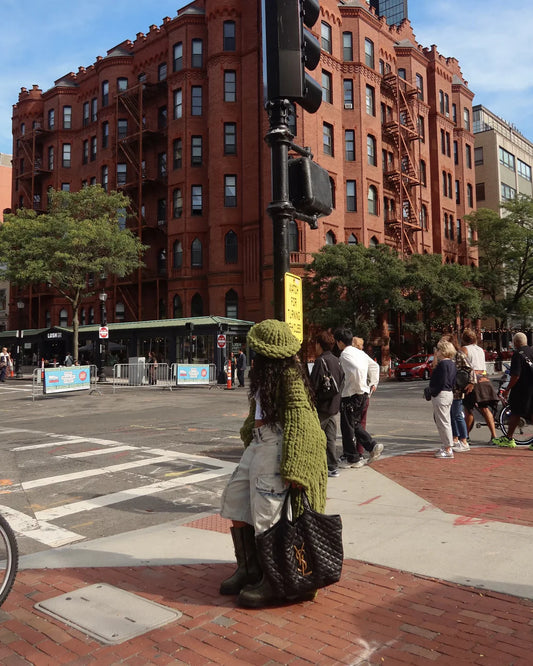 Oversized Textured Knit Duster Coat – Cozy Statement Outerwear