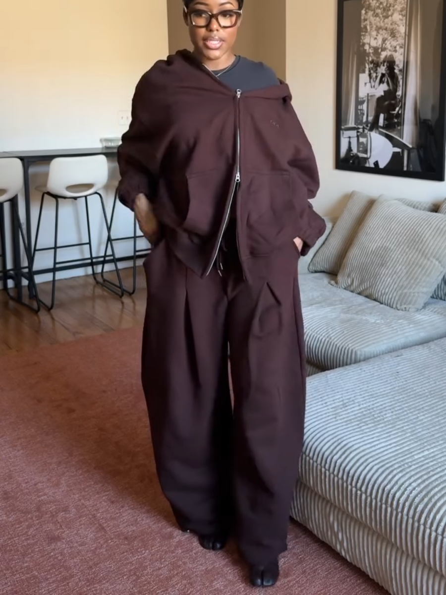 Hooded Solid Color Zipper Suit