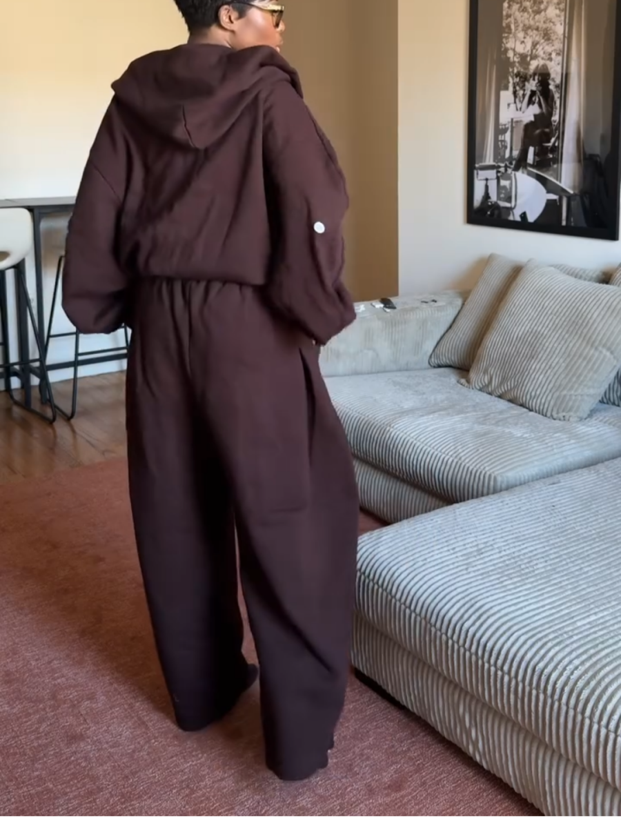 Hooded Solid Color Zipper Suit