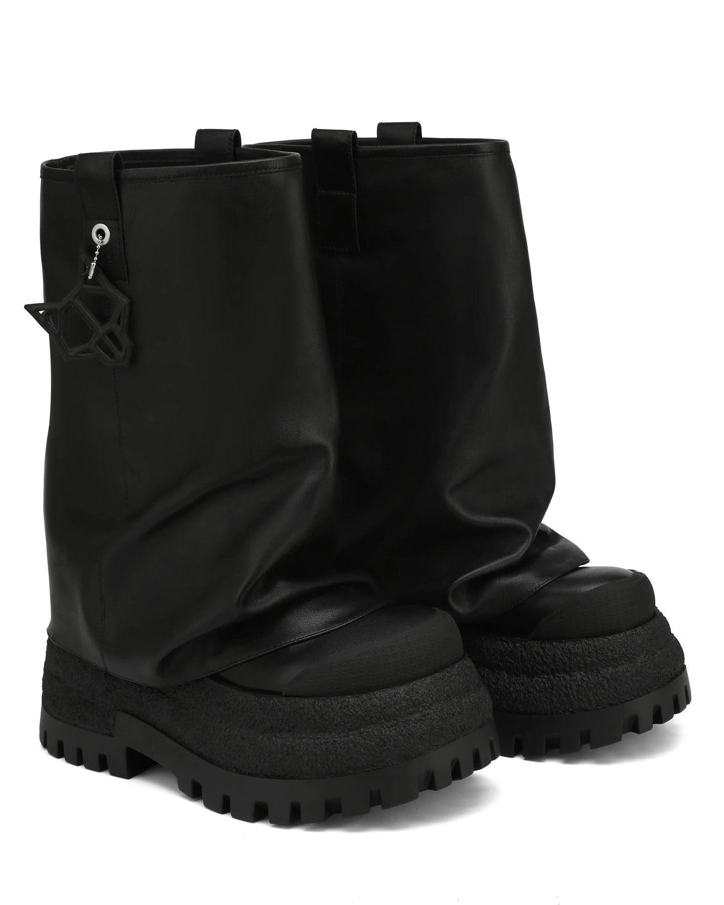 Suede Chunky Platform Boots – Edgy Statement Footwear with Unique Charm