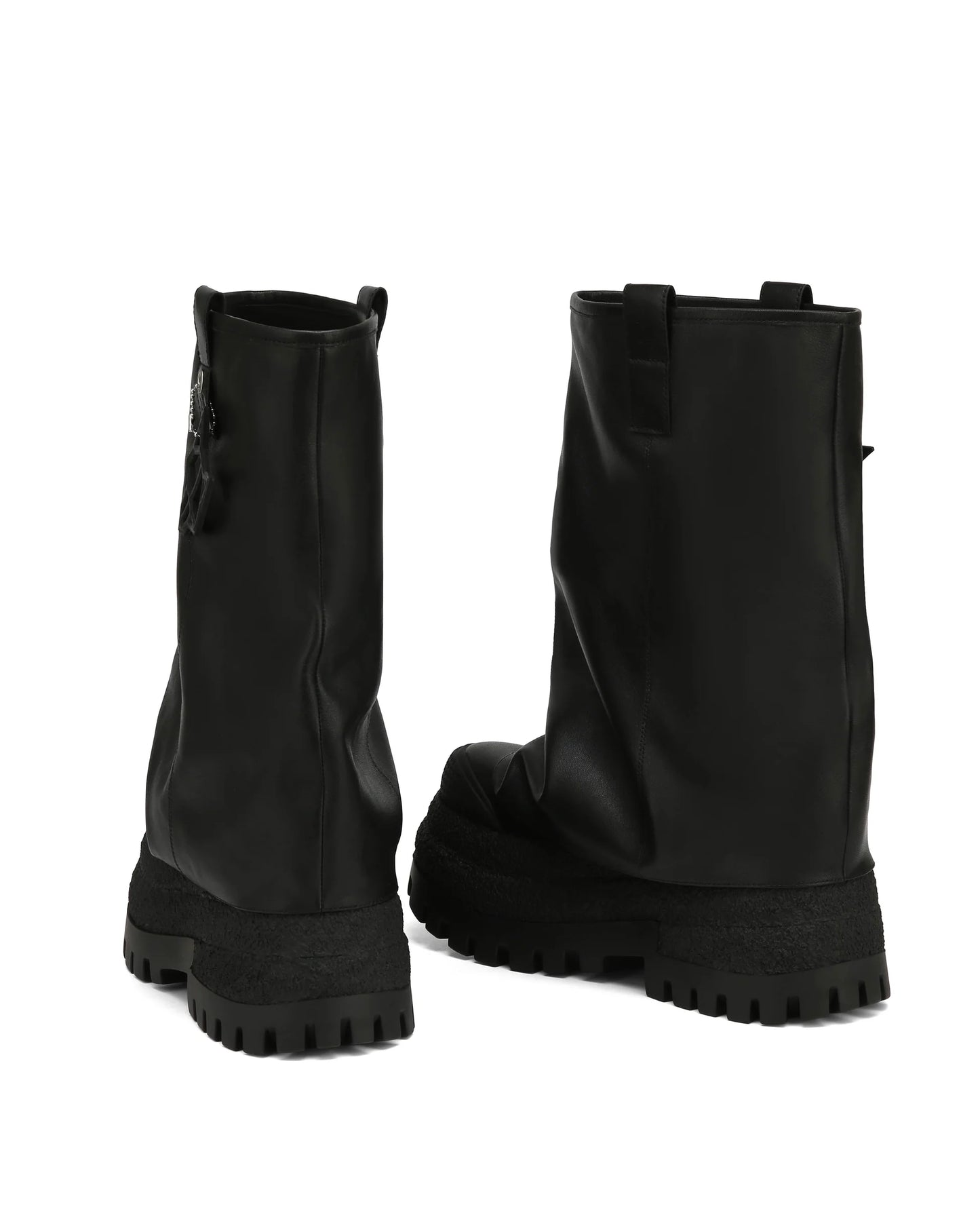 Suede Chunky Platform Boots – Edgy Statement Footwear with Unique Charm