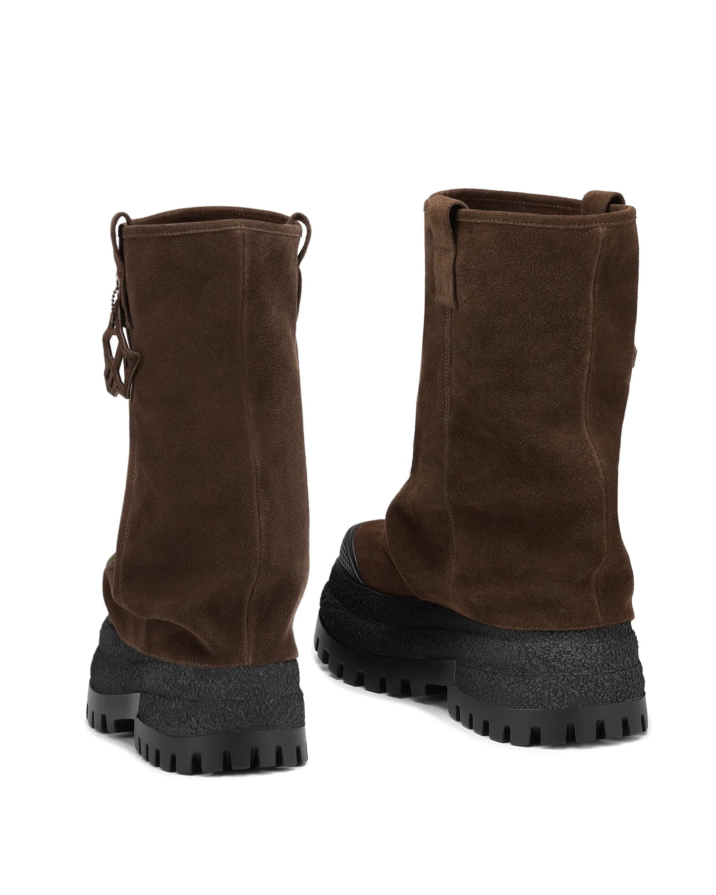 Suede Chunky Platform Boots – Edgy Statement Footwear with Unique Charm