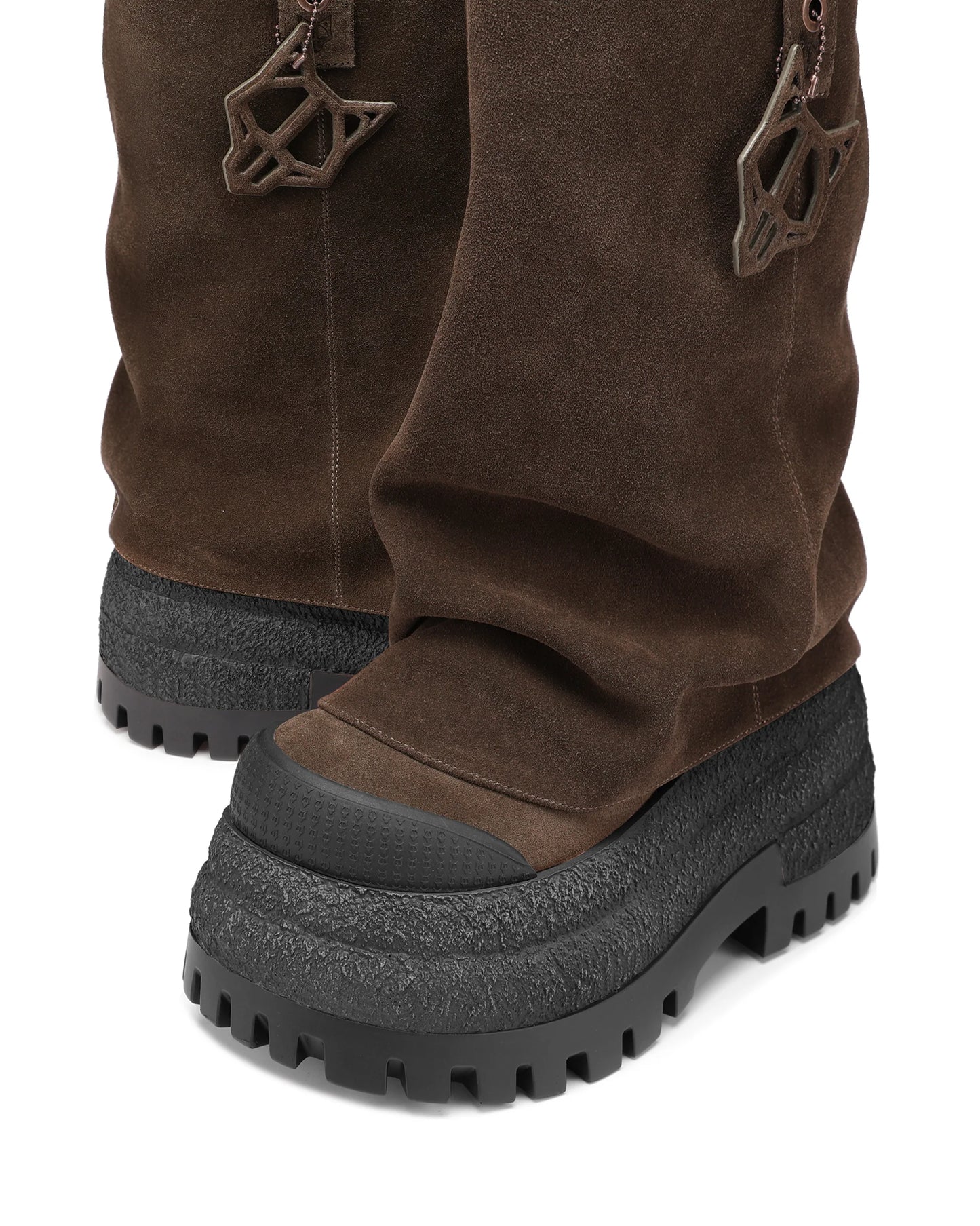 Suede Chunky Platform Boots – Edgy Statement Footwear with Unique Charm