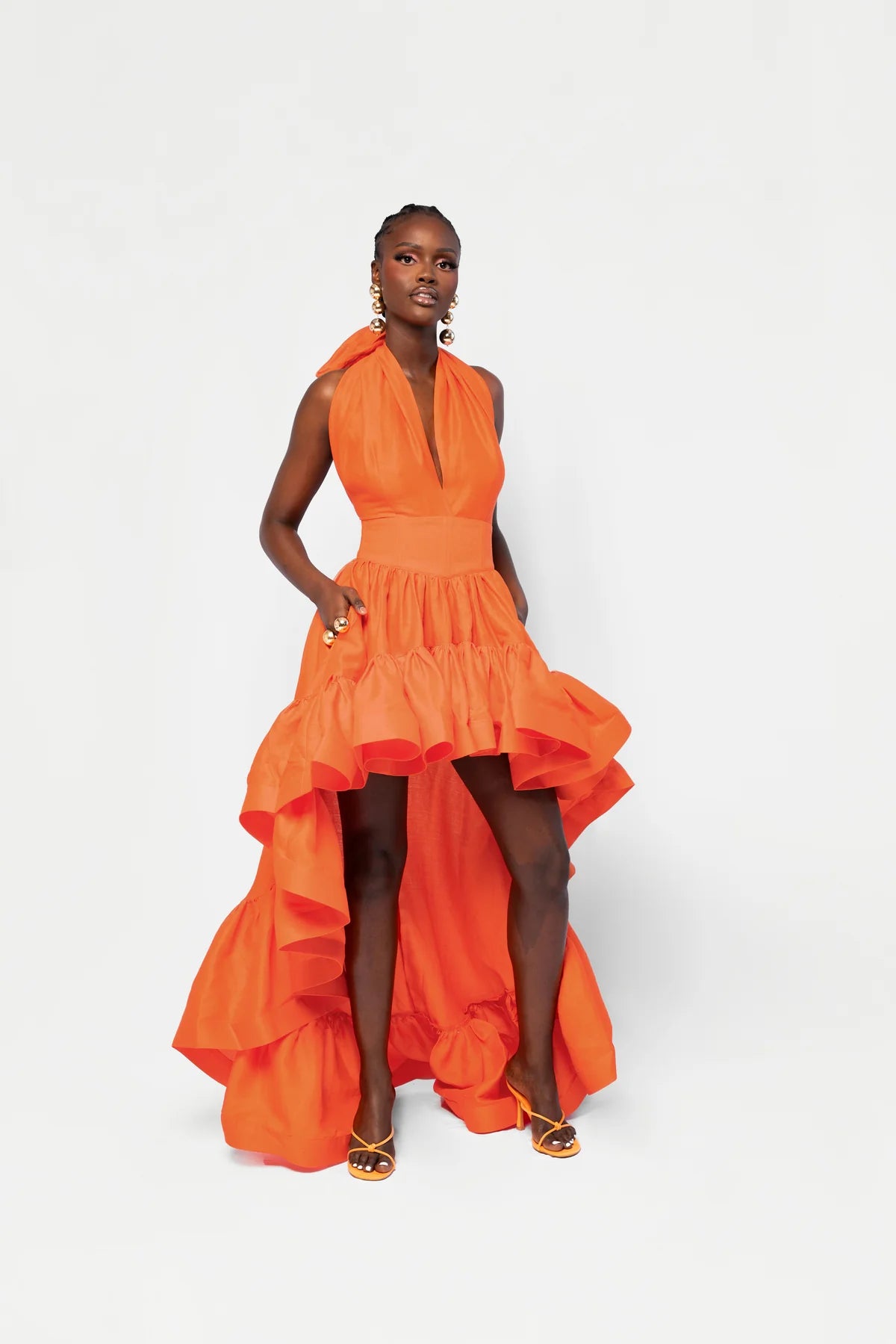 Linen AMA Hi-low Dress