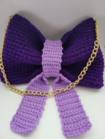 Cute Knit Bow Handbag