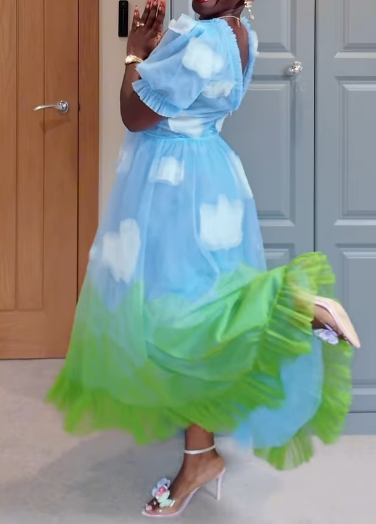 Sky Dress Clouds Midi Dress