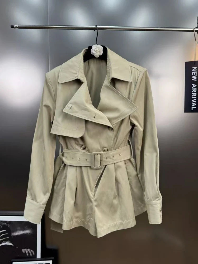 Luxe Belted Trench Coat Romper