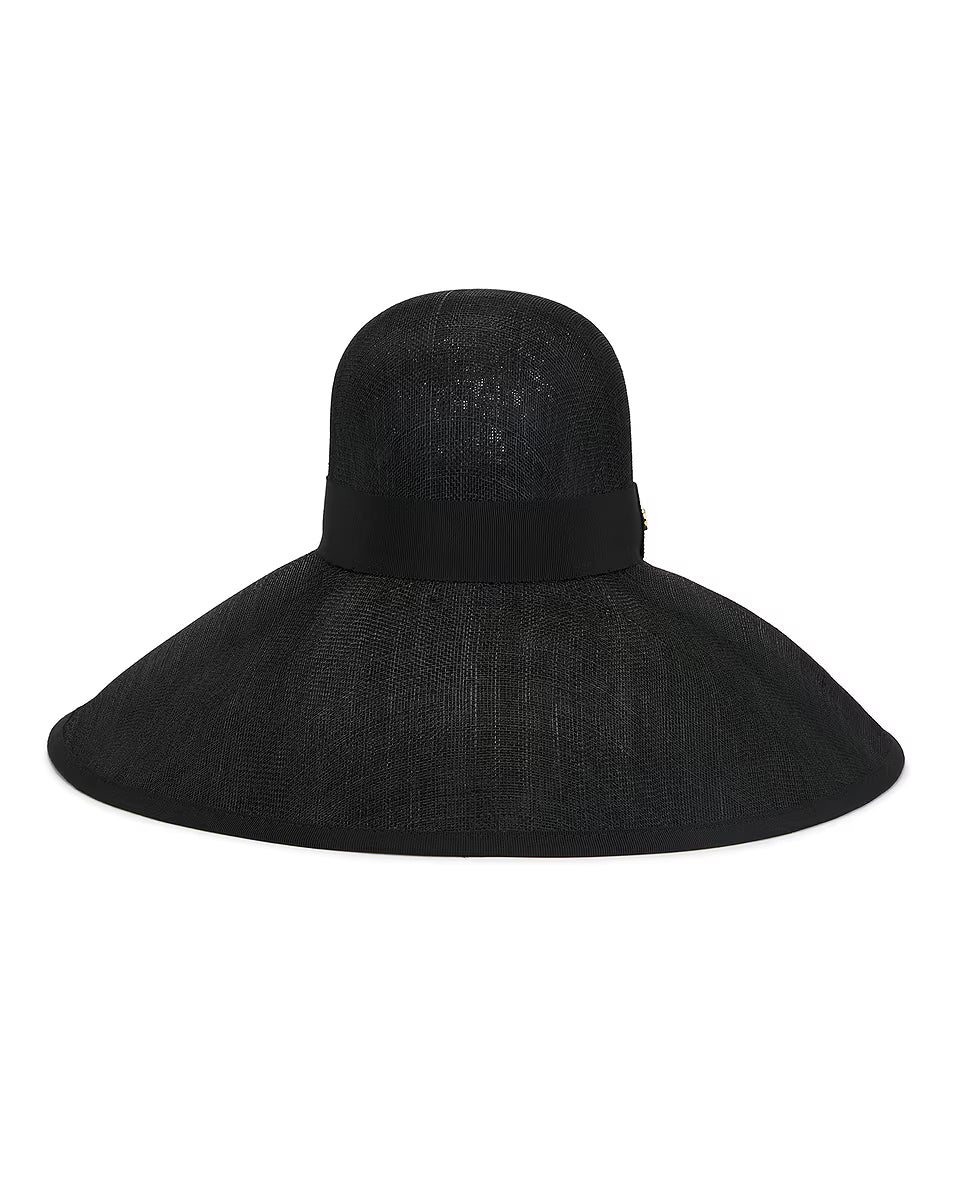 Oversized Black Wide - Brim Hat