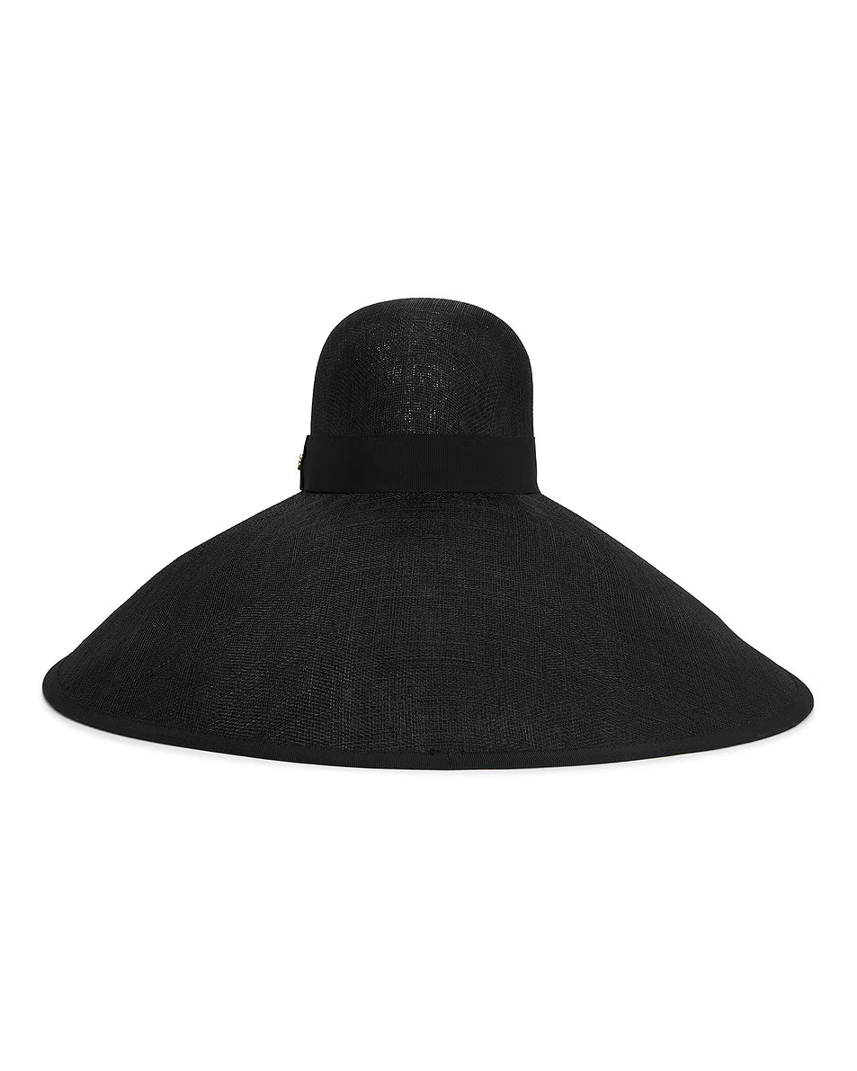 Oversized Black Wide - Brim Hat
