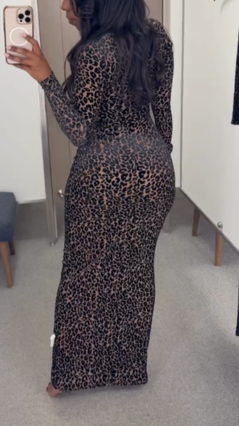 Burnout Long Sleeve Jumpsuit and Maxi Dress