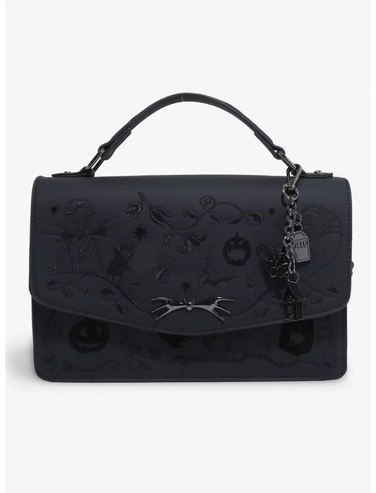 The Nightmare Before Christmas Halloween Town Tonal Icons Crossbody Bag