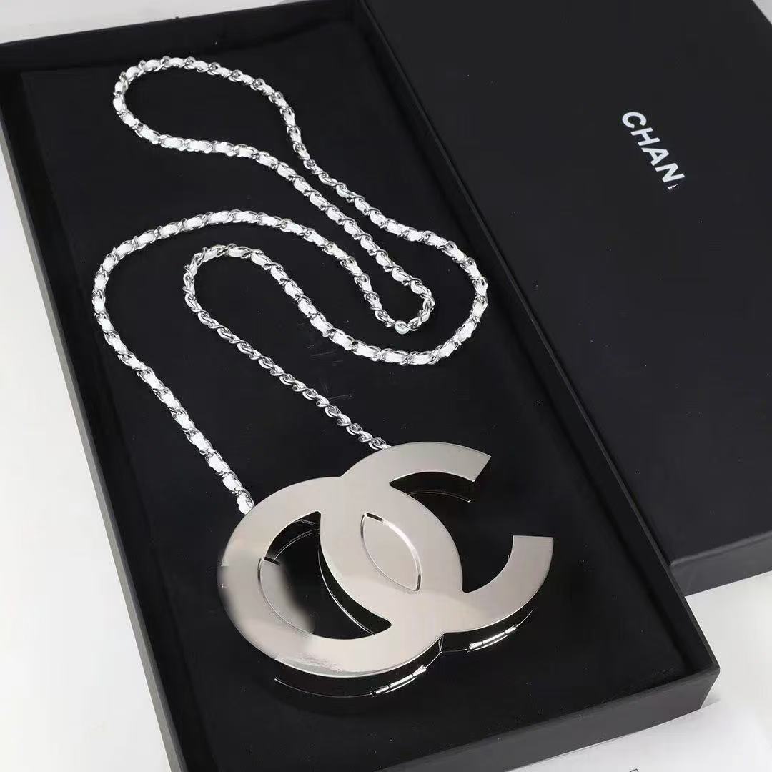 Oversized Logo Chain Crossbody Bag