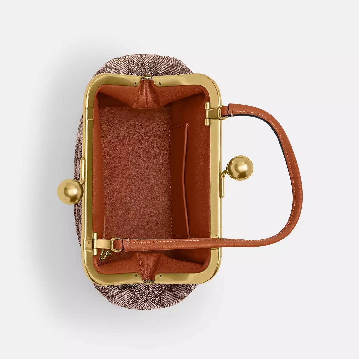 Large Kisslock Frame Bag In Crystal Signature Jacquard