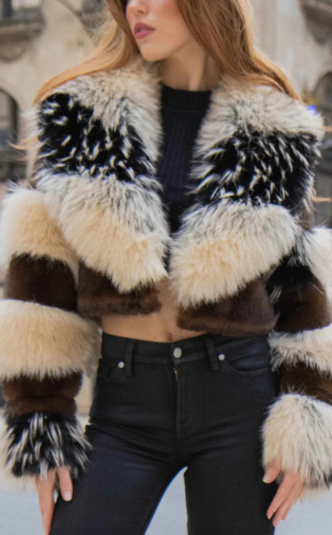 PORTIA-FUR FAUX FUR JACKET