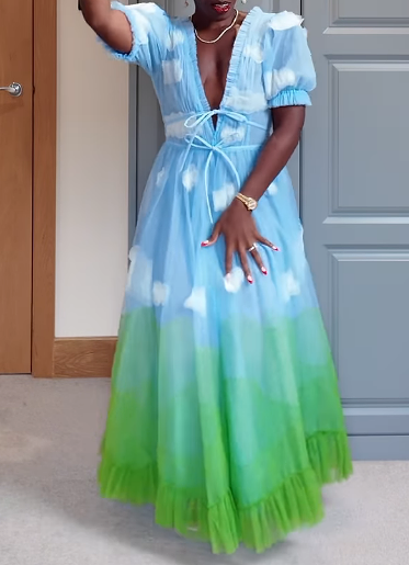 Sky Dress Clouds Midi Dress