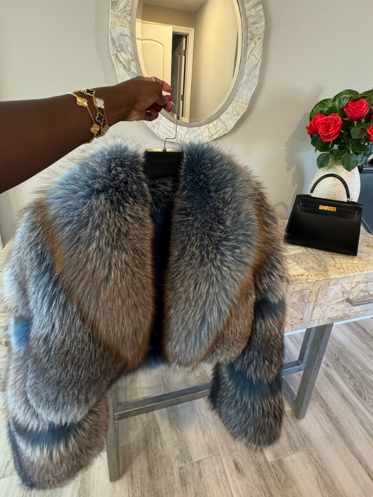 Luxury Ombre Faux Fur Short Coat