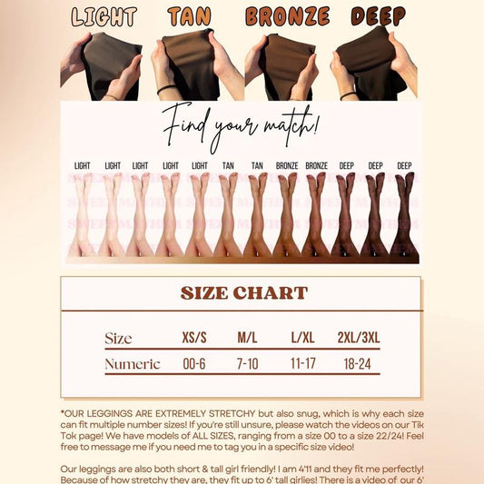 MAGIC FLEECE LINED LEGGINGS • CLOSED FOOT - Fleece Tights Available in Plus Size and Light to Brown Fur
