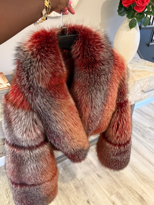 Luxury Ombre Faux Fur Short Coat