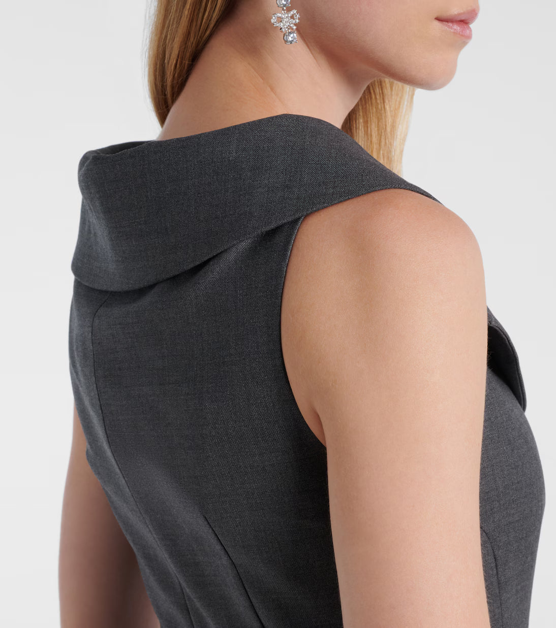 Wool-blend midi dress