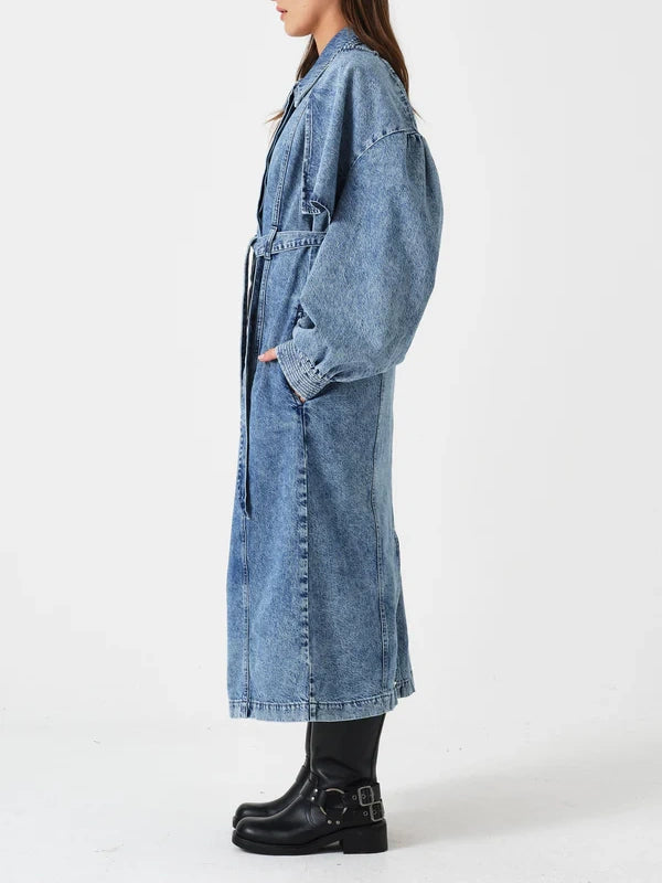 Bonnie Denim Trench in Newport